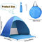 YEFFO ODM Beach Sunscreen Tent ไฟเบอร์กลาส Rod Easy Camp Pop Up Beach Shelter